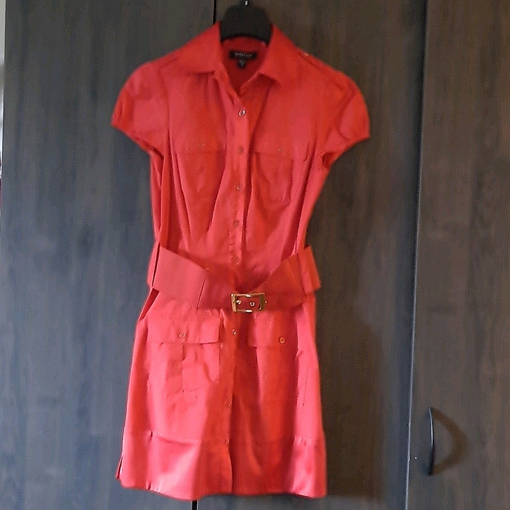 Bebe red dress with belt
